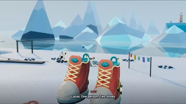 Lacey, a pair of red high-tops, introduces herself